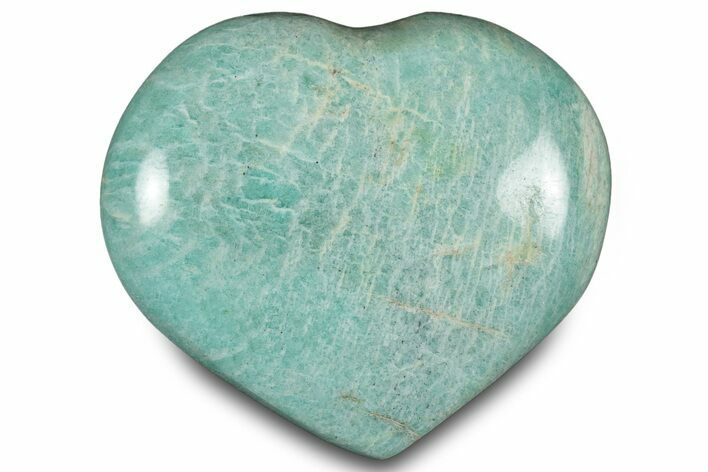 Teal-Blue Polished Amazonite Heart - Madagascar #323111